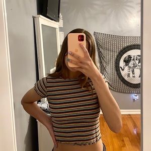 Brandy Melville Striped Crop Top